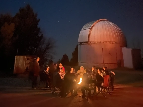 Campfire by telescope