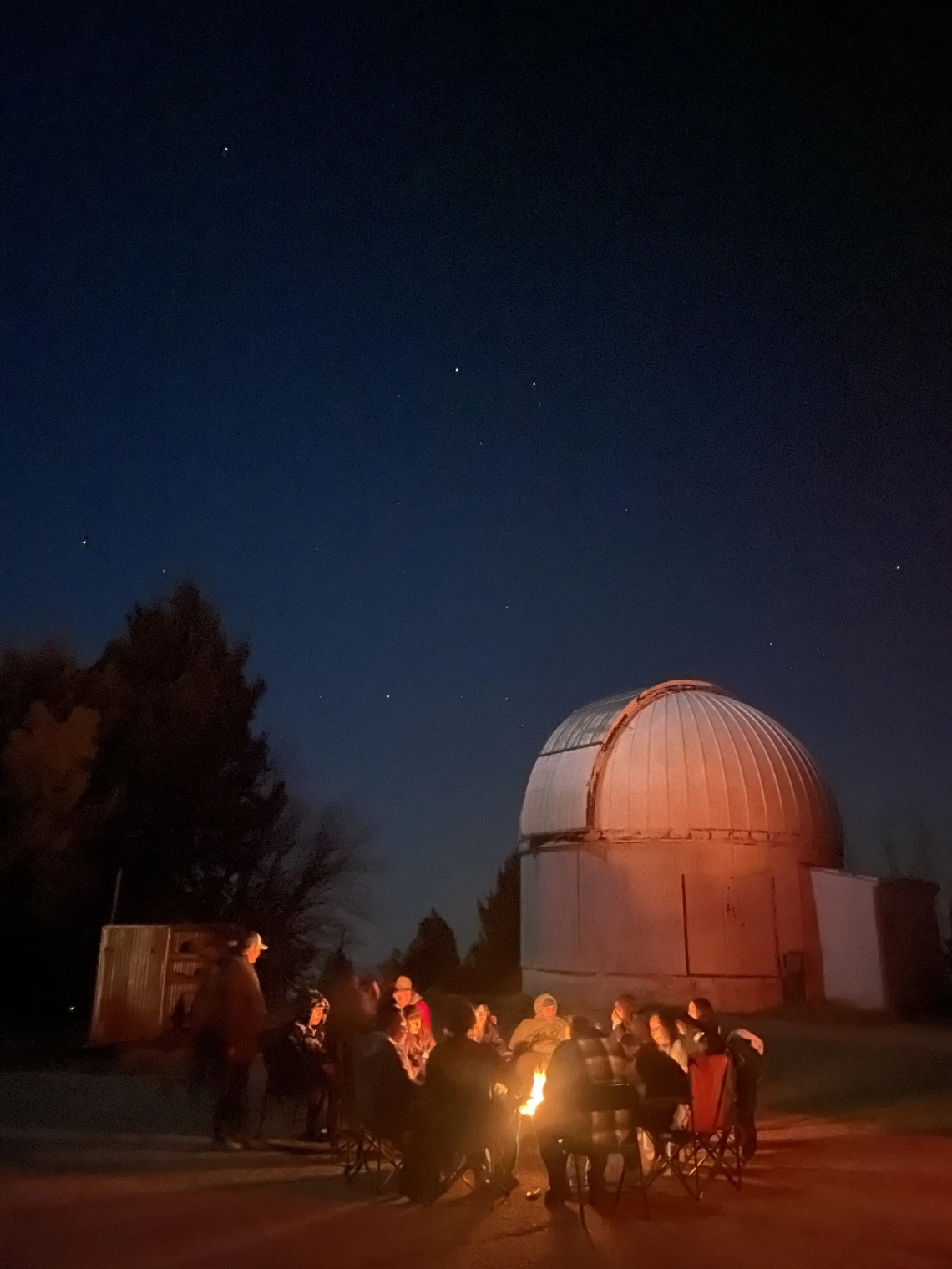 Campfire by telescope